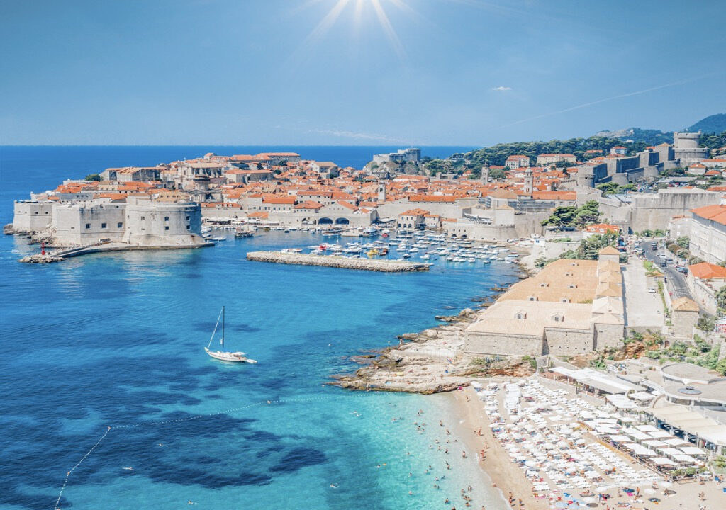 Haus mit Restaurant - Blick auf die Altstadt von Dubrovnik