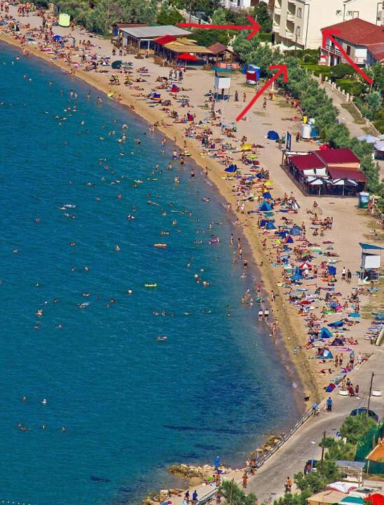 Haus am Strand auf der Insel Pag